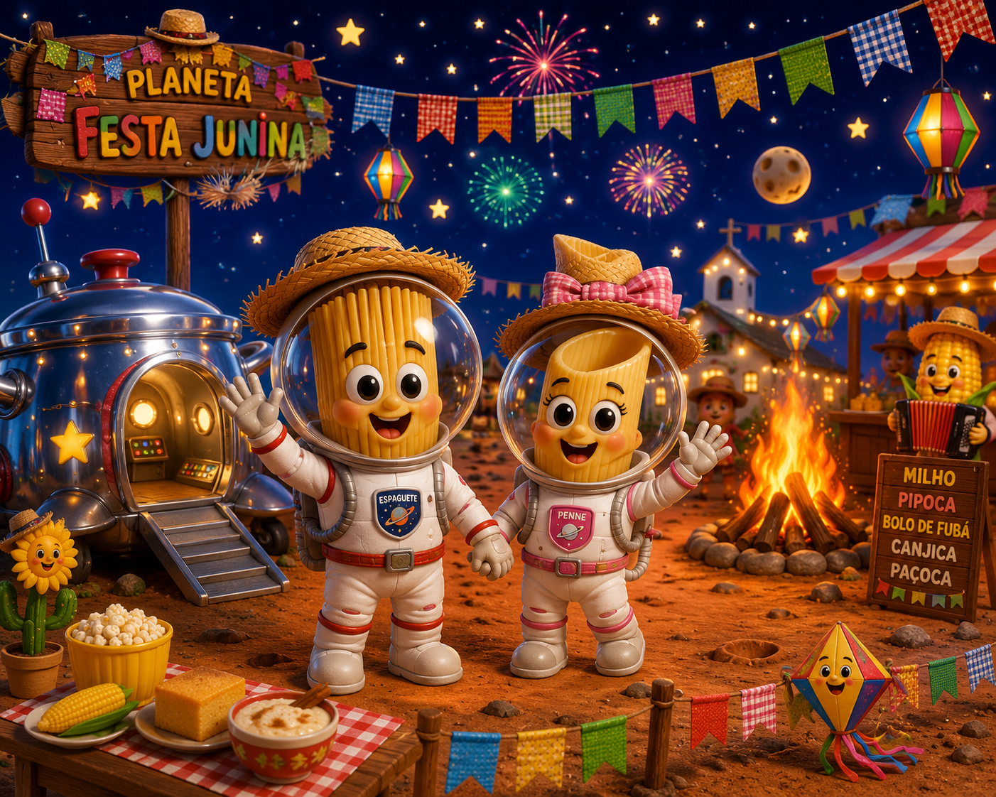 Ilustração de O Planeta Festa Junina