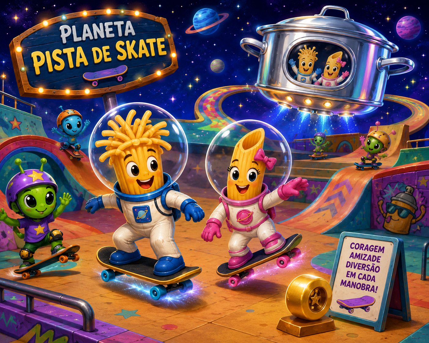 Ilustração de O Planeta Pista de Skate