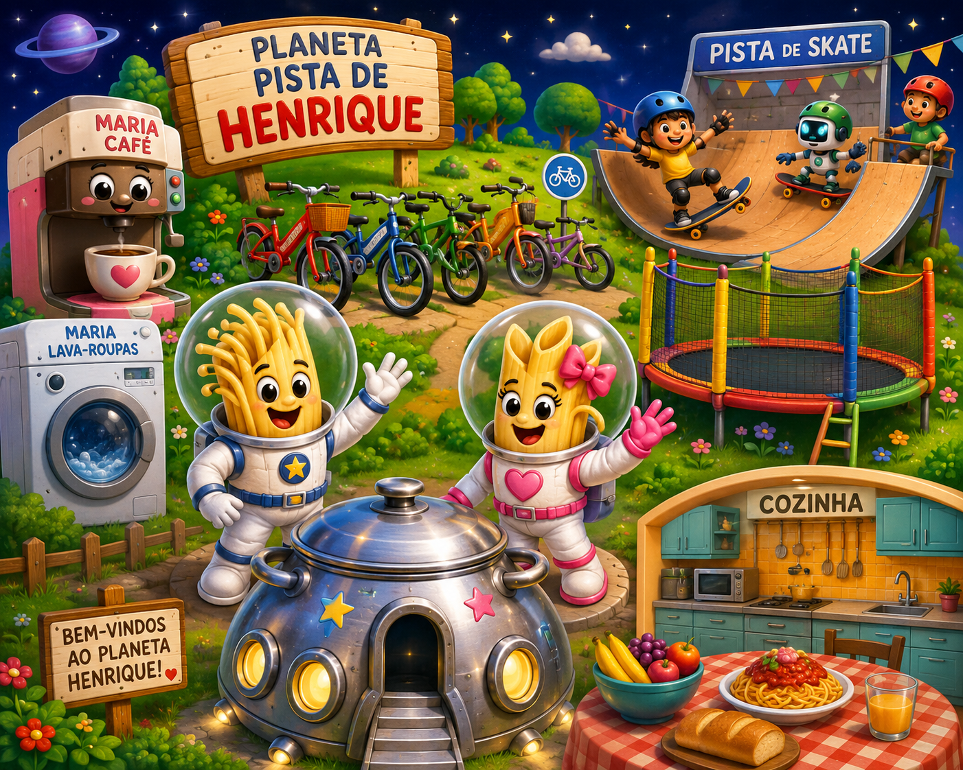 Ilustração de O Planeta Pista de Henrique
