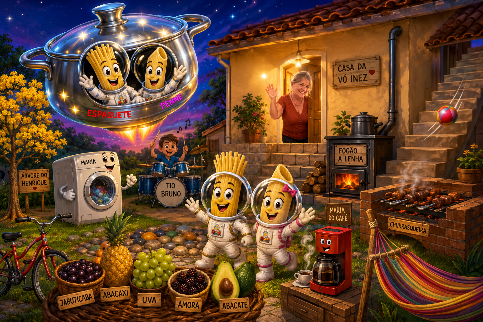 Ilustração de O Planeta Casa da Vó Inez